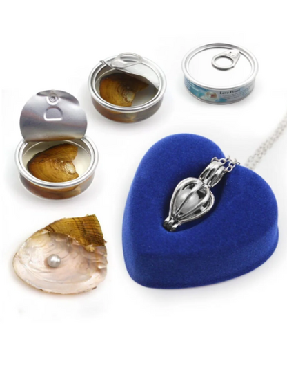 Love Shell® Canlı İstiridye Kafes Kolyesi